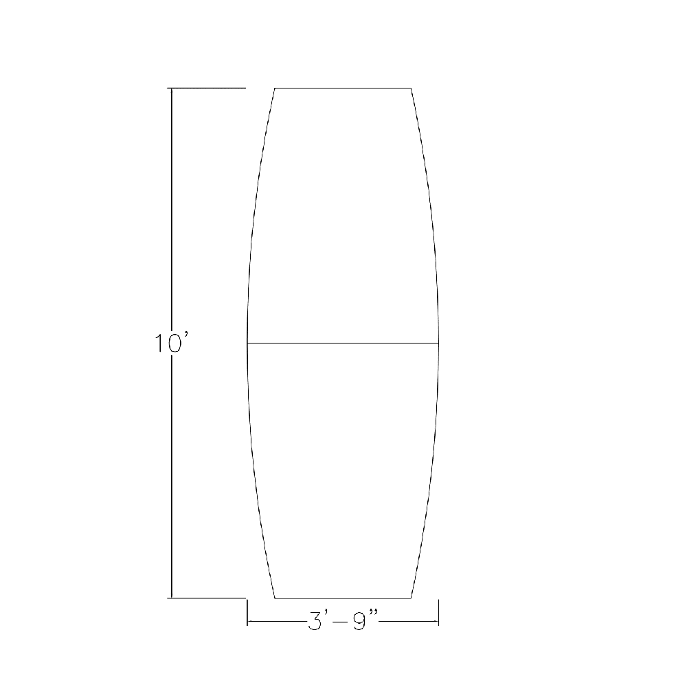 10 Person Boat Shaped Conference Table W728