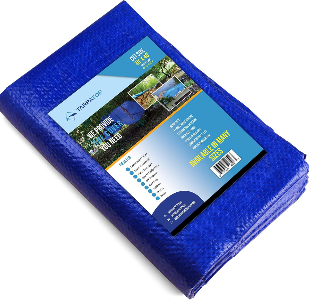 Blue Waterproof Poly Tarp E19901