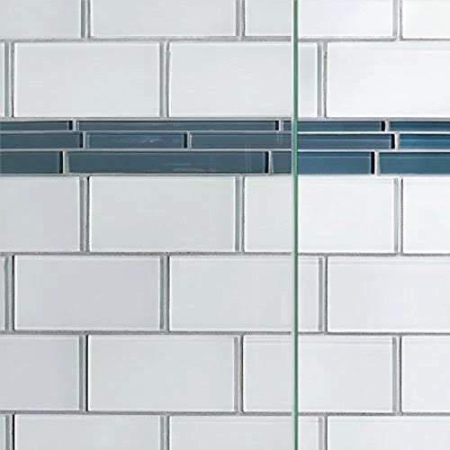 Clear Glass Shower Door Brushed Nickel Finish C473513