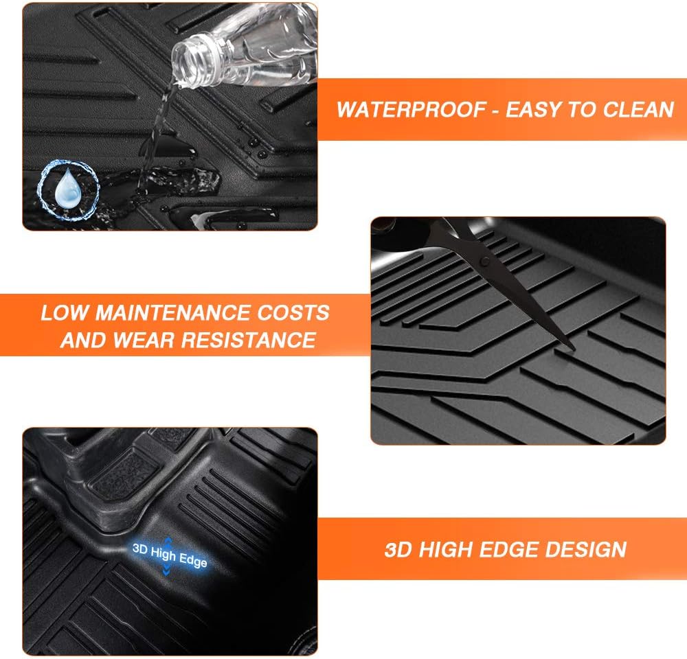 Black TPE Front & Rear Floor Mats B144