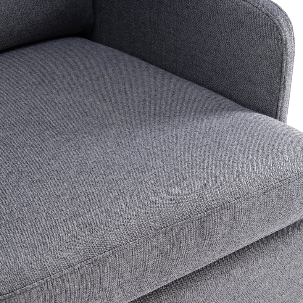 Velvet Upholstered Accent Chair with Wood Legs W317