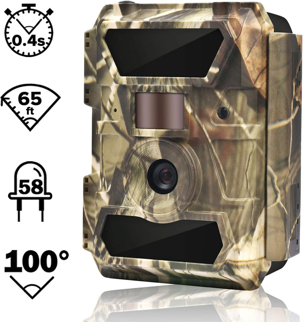 Trail Camera with Night Vision No Glow, 0.4s Trigger Time Waterproof D263509