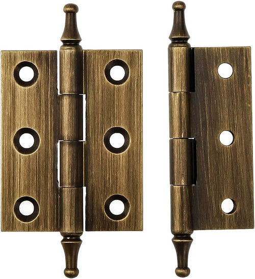 2 Inch Antique Pure Brass Butt Hinges 2pcs U38039