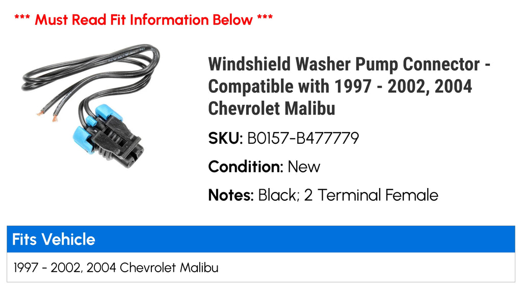 Windshield Washer Pump Connector O5937