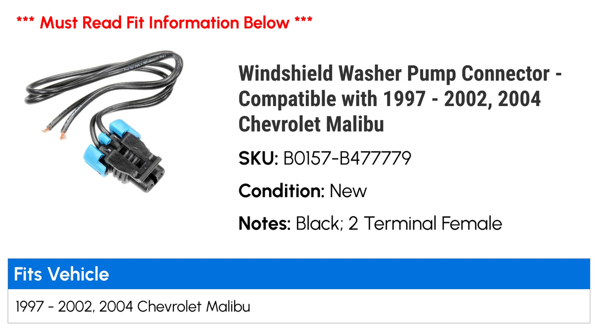 Windshield Washer Pump Connector O5937