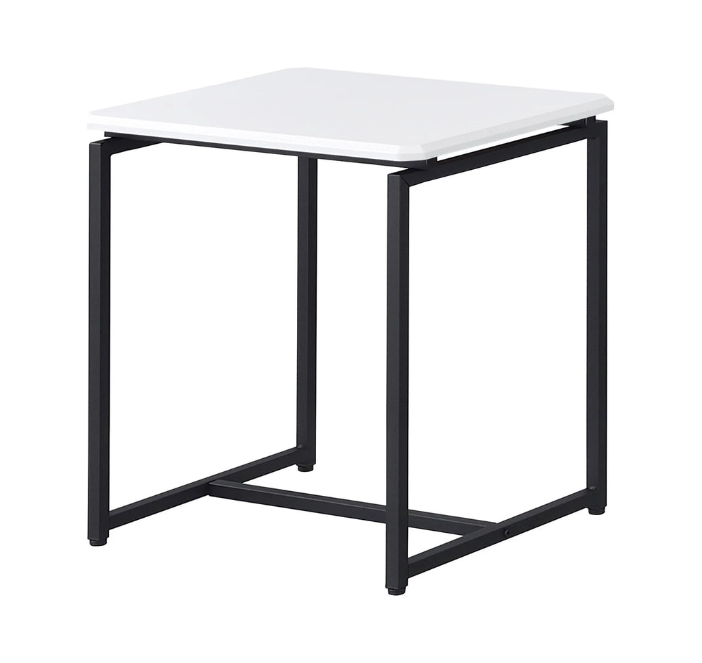 White 3 Piece Carbon Fiber Coffee Table and End Table Set K913556