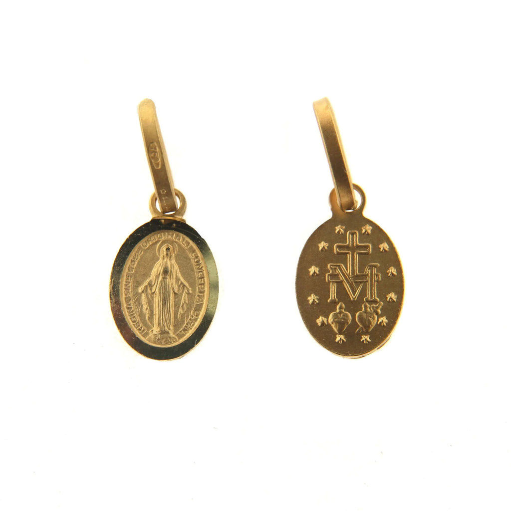 18k Solid Gold Miraculous Medal Q387