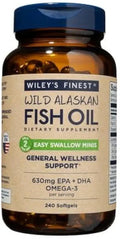 Wild Alaskan Fish Oil 630mg EPA & DHA Omega-3s 240 Mini Softgels Q382