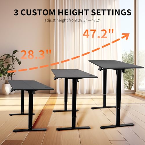 Black Height Adjustable Electric Standing Desk Frame X932972