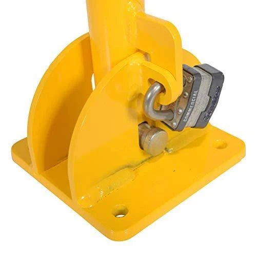 Yellow Steel Folding Bollard, 42x22 Extended Height R893