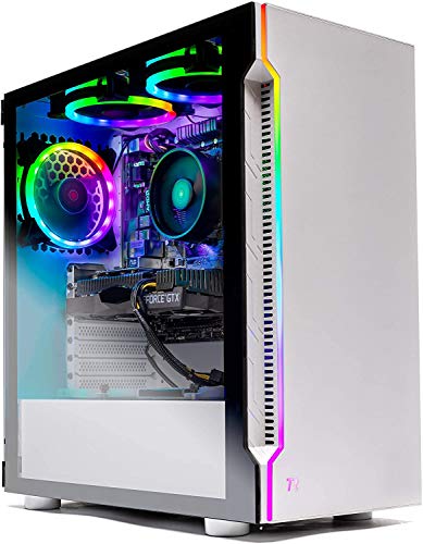 White Gaming Computer PC Desktop with Ryzen 5 3600, GTX 1650 Super 4G, 500GB SSD, 16GB DDR4 S797682
