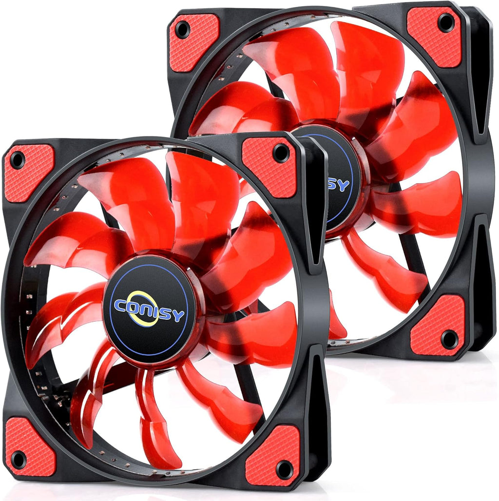 Blue 3 Pcs 120mm LED Case Fan D38189