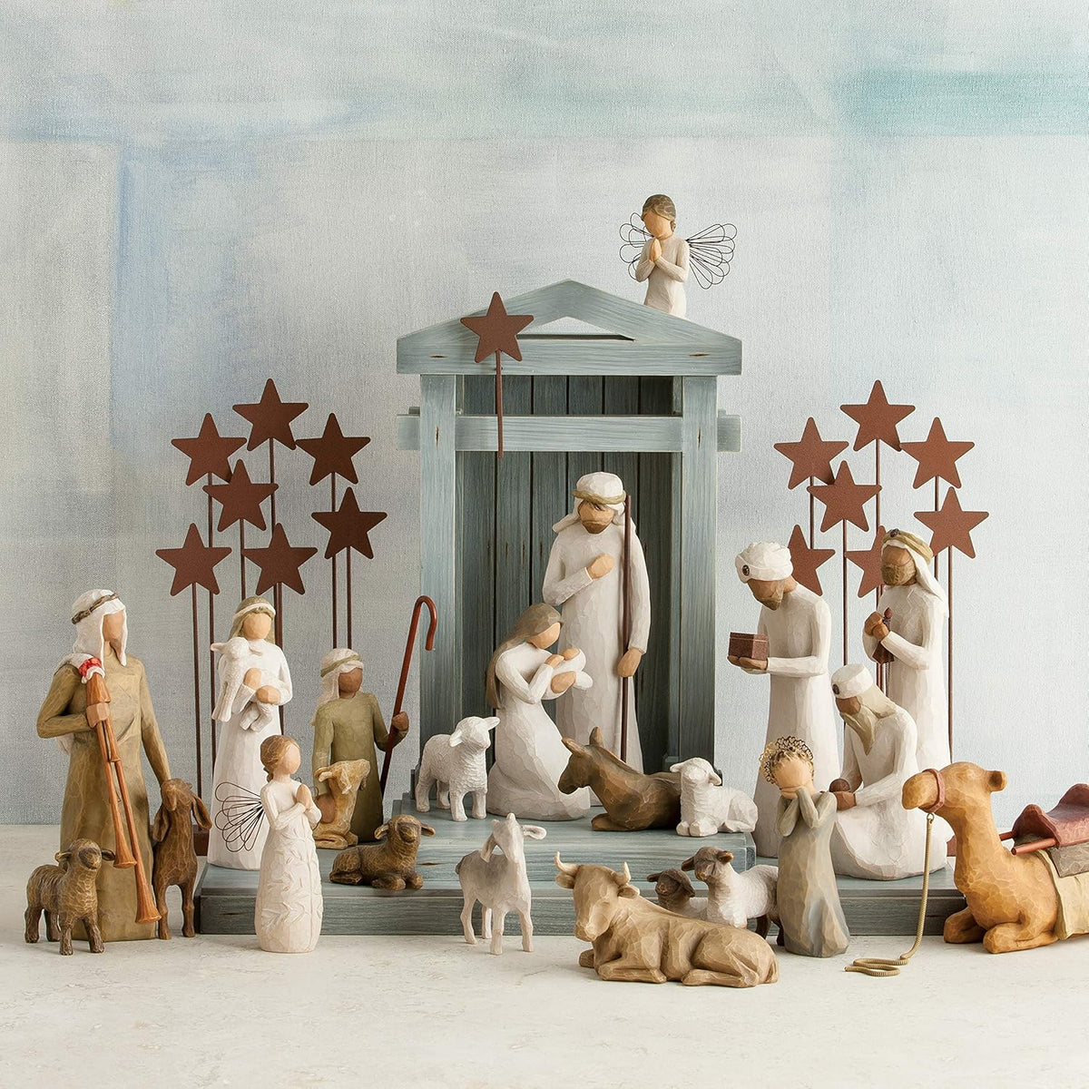 Hand-painted nativity backdrop C9238