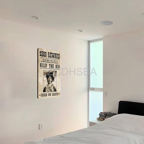Retro Poster Old West Gunslinger Billy The Kid Wanted Poster 12x18inch D852