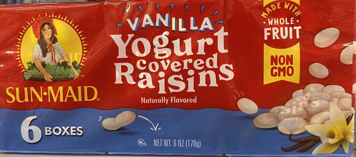Vanilla Yogurt Covered Raisins 12 Boxes G8931