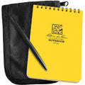 All-Weather Spiral Notebooks with Pen, 4in x 6in, 100 Pages, Black P7913