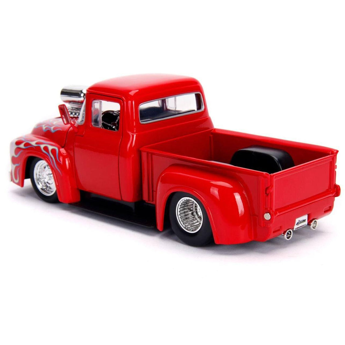 Glossy Red with Flames 1/24 Diecast Model Car T655
