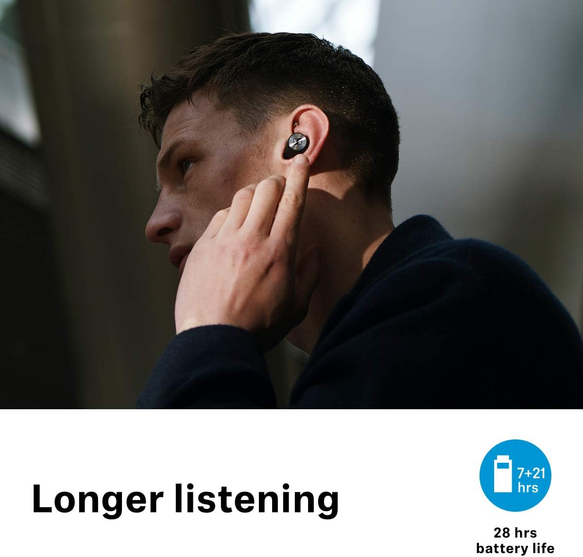 White Bluetooth Earbuds with Active Noise Cancellation Z966