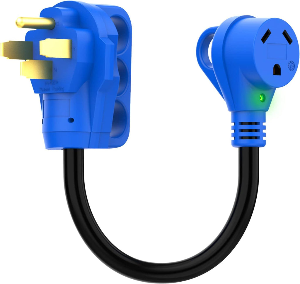 50 Amp to 30 Amp RV Adapter with Grip Handle, 12 Inch Pack of 2 W6238