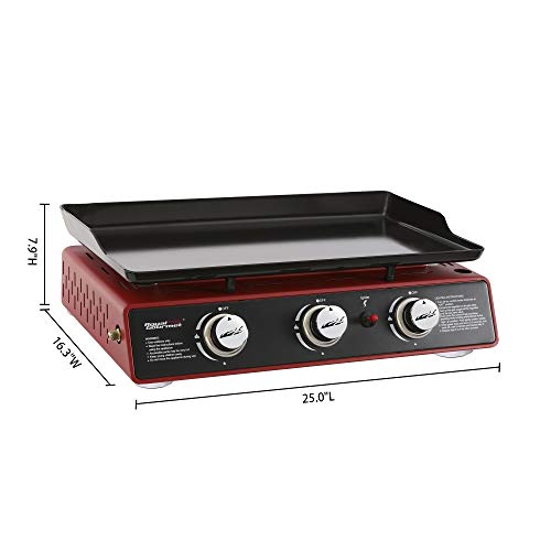 24-Inch 3-Burner Portable Table Top Gas Grill Griddle M538