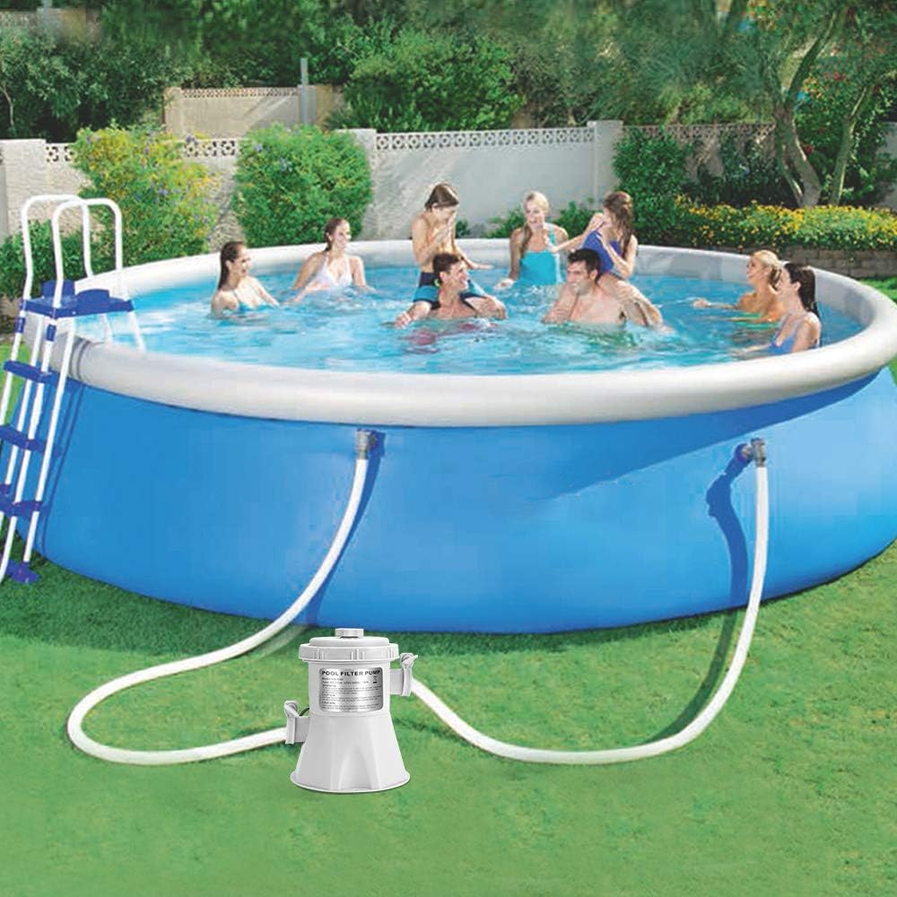 Clear Cartridge Pool Filter Pump, 300 GPH, 110-120V A7457
