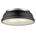 14 in. Flush Mount Light with Matte Black Shade N9633