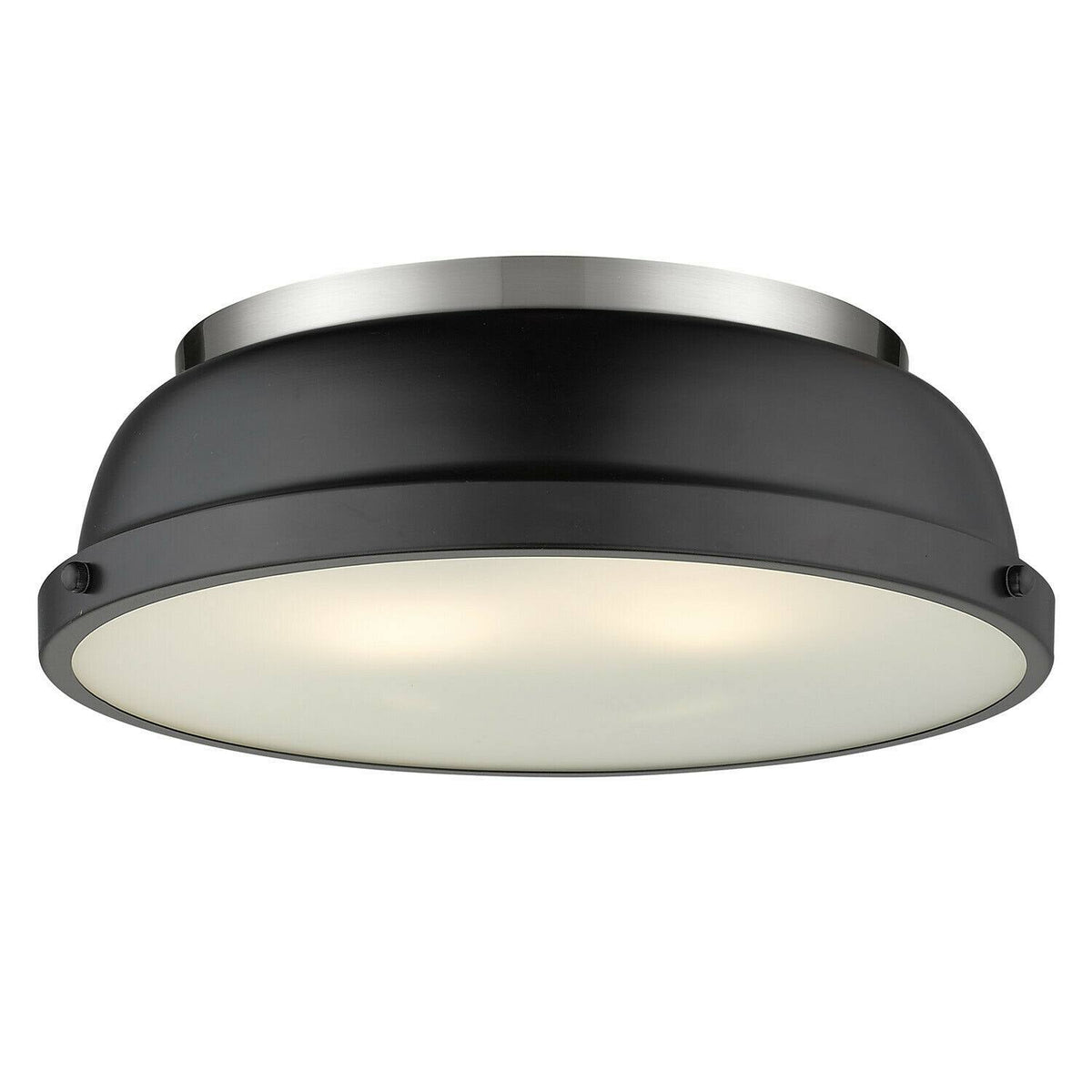 14 in. Flush Mount Light with Matte Black Shade N9633