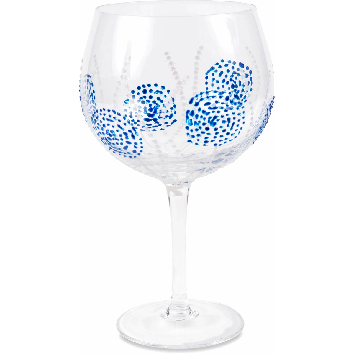 Hand Decorated Wine Glass J450