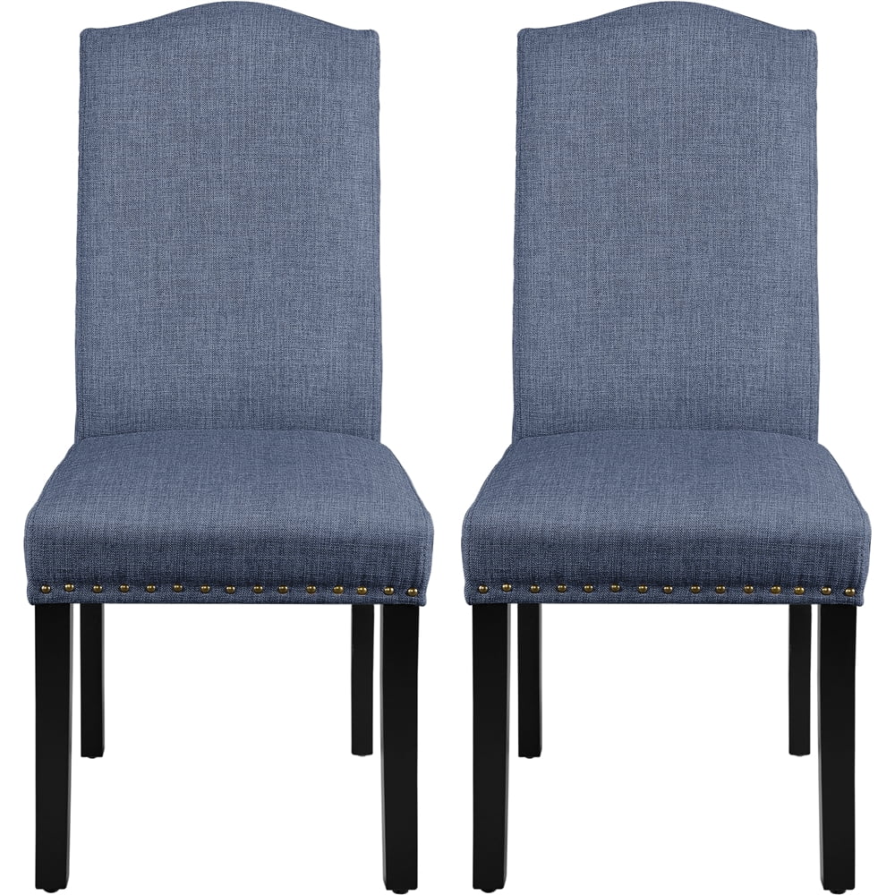 Fabric Upholstered Dining Chair Set of 2 Blue H860047