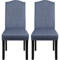 Fabric Upholstered Dining Chair Set of 2 Blue H860047
