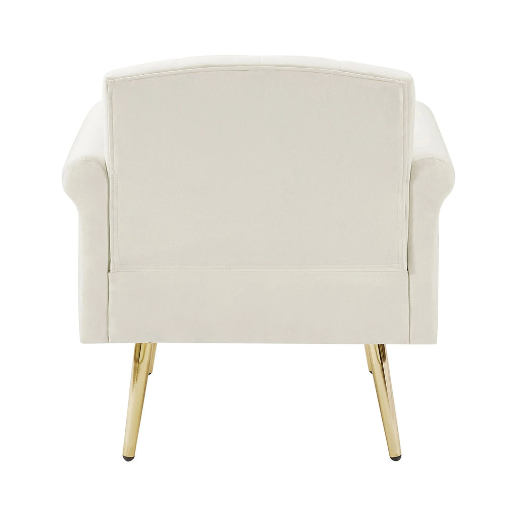 Velvet Armchair with Metal Legs D4984