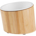 Slanted Non-Skid Elevated Bamboo Melamine Bowl with Stand S719248