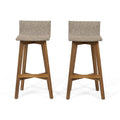 2pk Acacia Wood Wicker Patio Barstools Brown K263