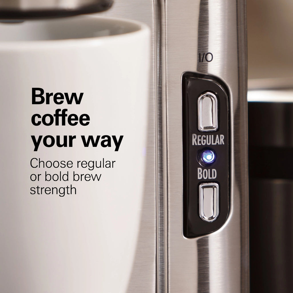 Single-Serve Coffee Maker, 14 oz. Stainless Steel B36120