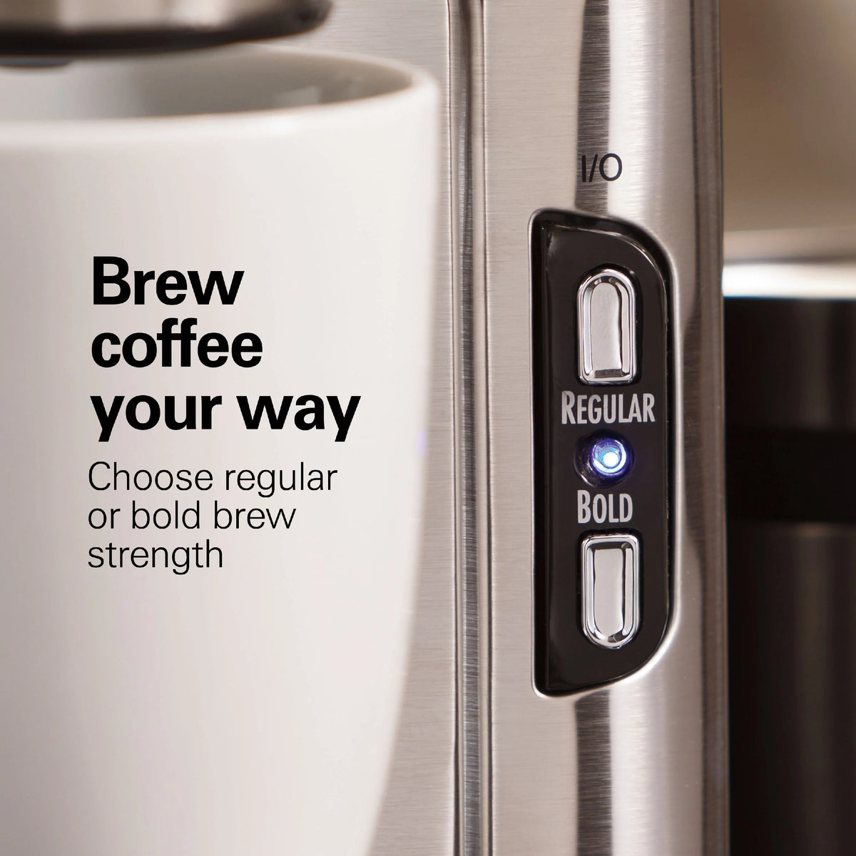 Single-Serve Coffee Maker, 14 oz. Stainless Steel B36120
