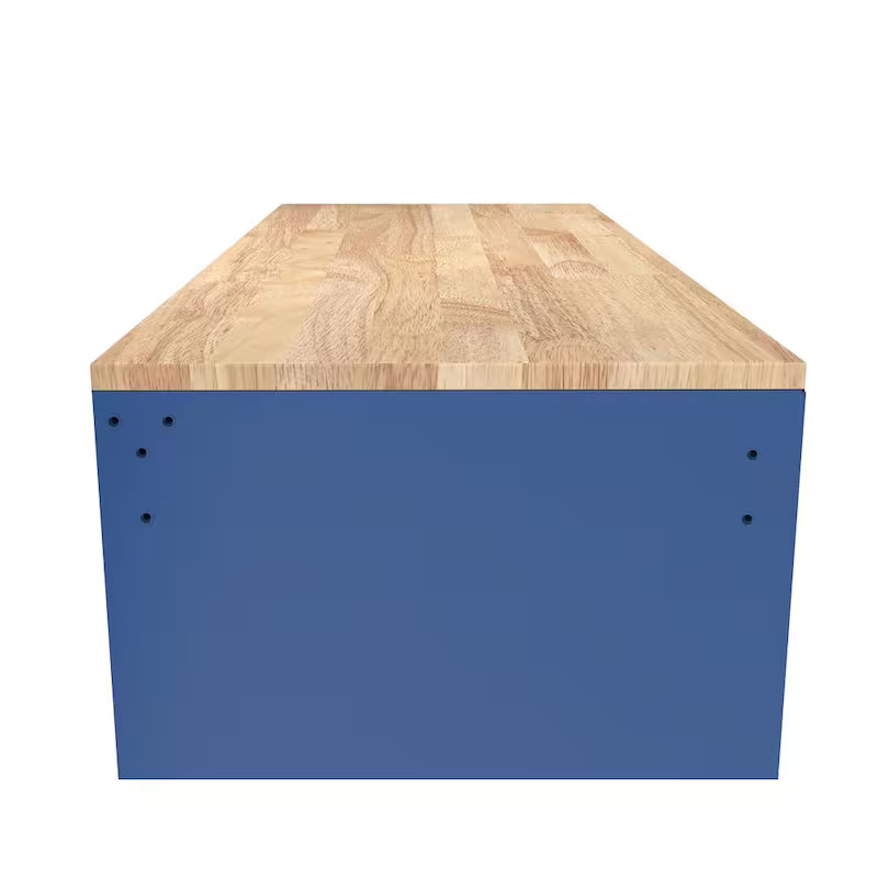 46 in. Gloss Blue Mobile Workbench Cabinet D2572
