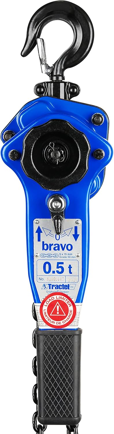 Lever Chain Hoist, 3/4 Ton Capacity, 10 ft Lift Z25121
