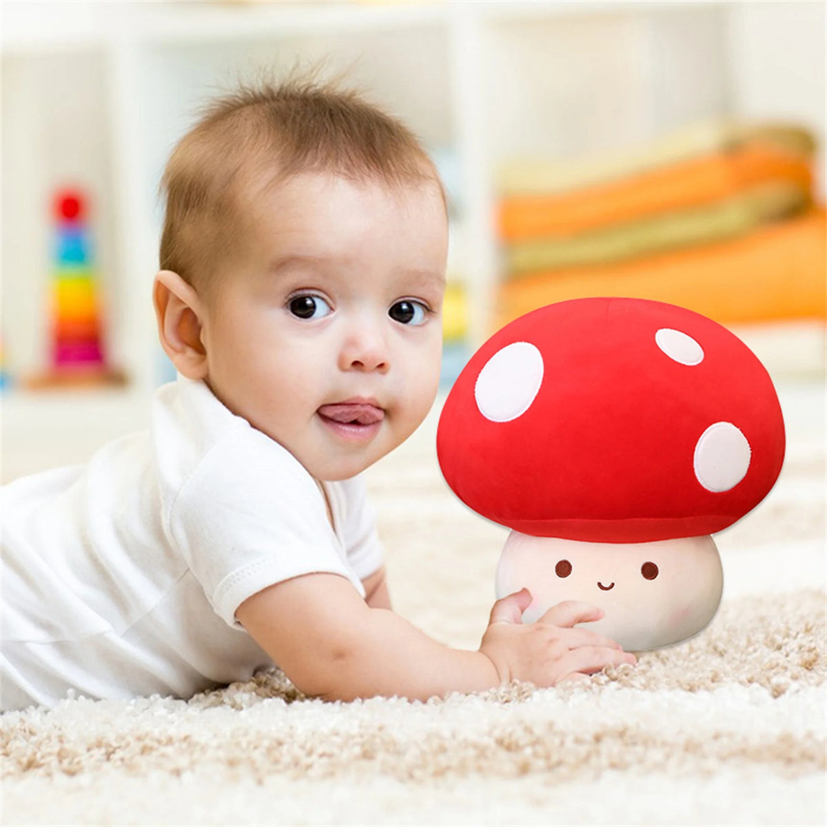 Mushroom Plush Stuffed Animal Pillow 9 12 inch H473