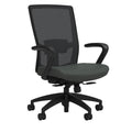 Fabric Task Chair Adjustable Lumbar Fixed Arms P780161
