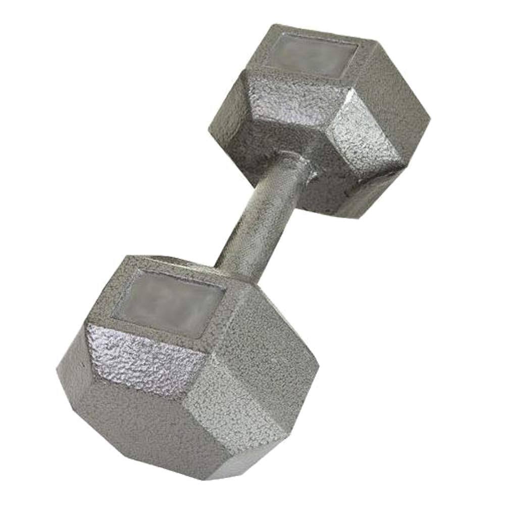 Solid Gray Cast Iron Hex Dumbbell 45 lb E629