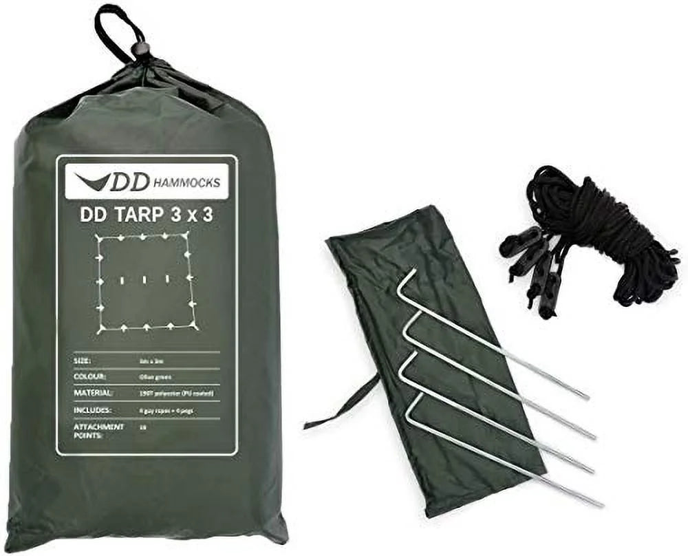 Olive Green Waterproof Rainfly Tarp Tent Shelter W873161