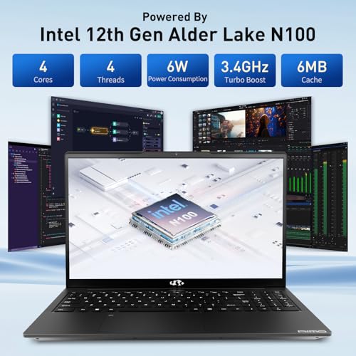 15.6 IPS FHD Laptop, 16GB RAM 1TB SSD Intel Pentium Quad Core N100, Backlit Keyboard Fingerprint R3599