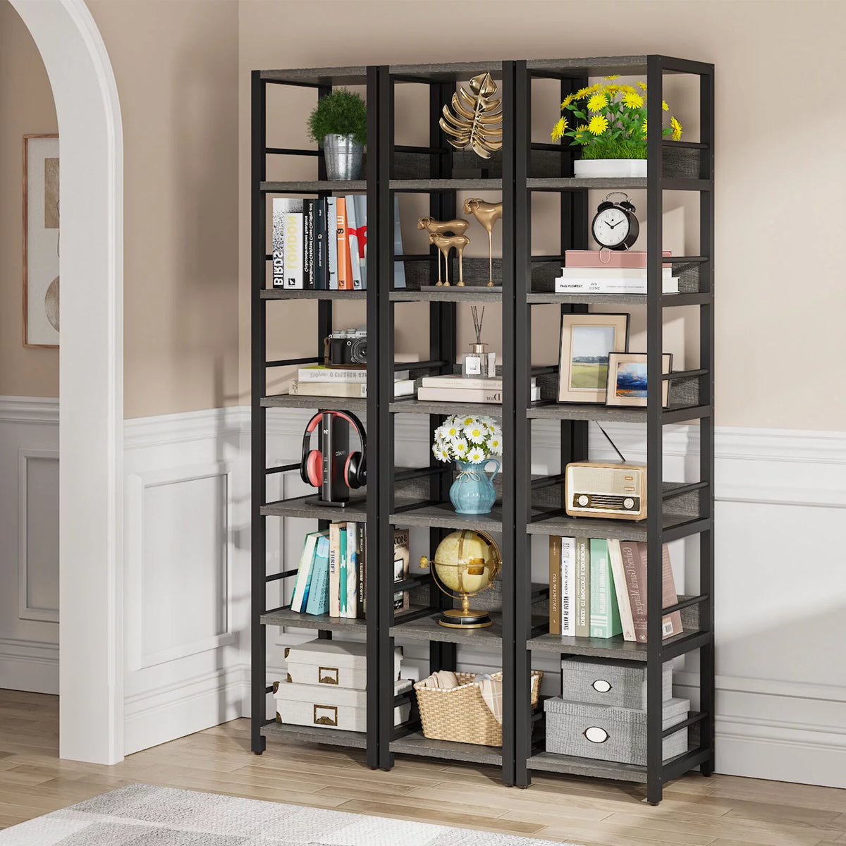 75" 6 Tier Narrow Bookshelf G6620
