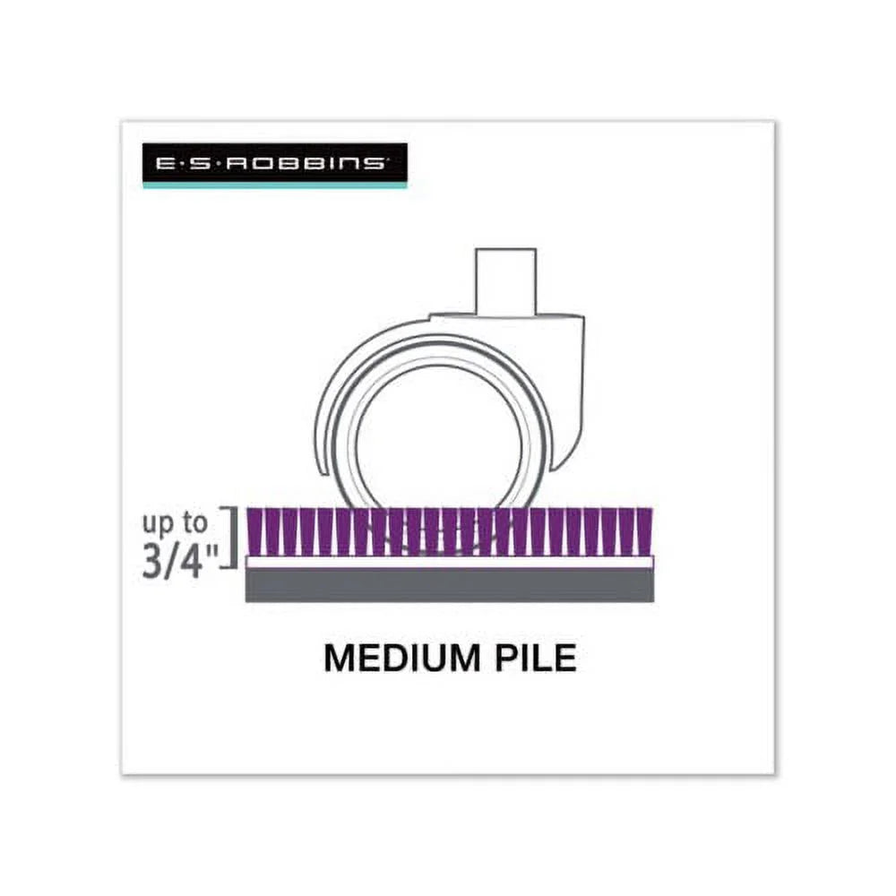 Clear Chair Mat for Medium Pile Carpet with Lip 45 x 53 D580