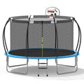 12 ft Trampoline with Enclosure and Basketball Hoop B64156