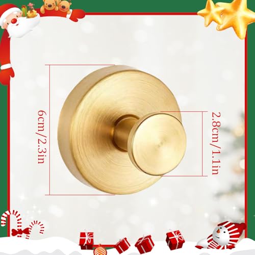 Suction Cup Hooks, 2 Gold S865471