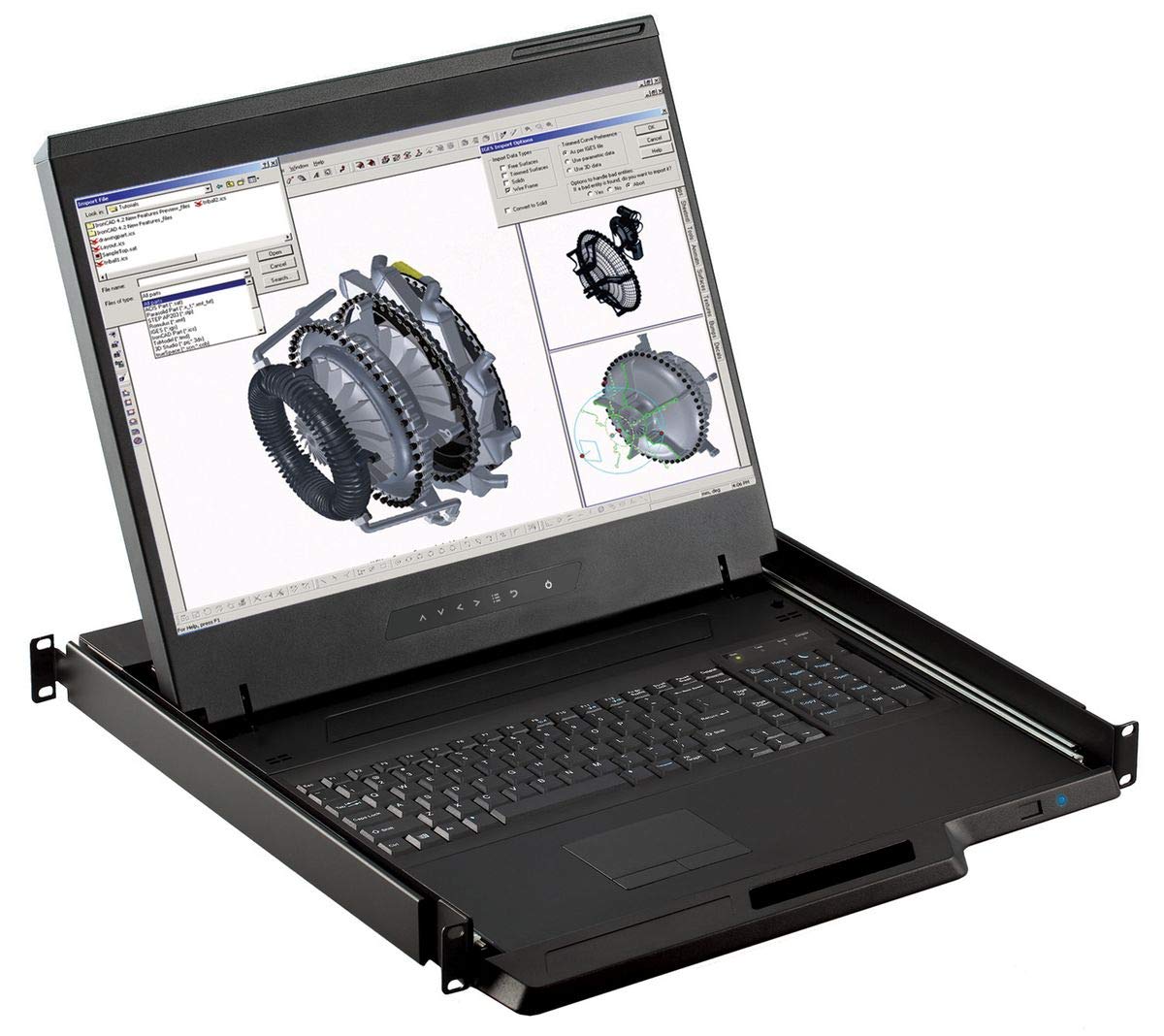 1U 19 Rackmount Monitor with 8 Port KVM Switch, 1440 X 900 G27472