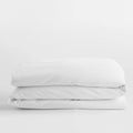 White Cotton Sateen Queen Duvet Cover G547984