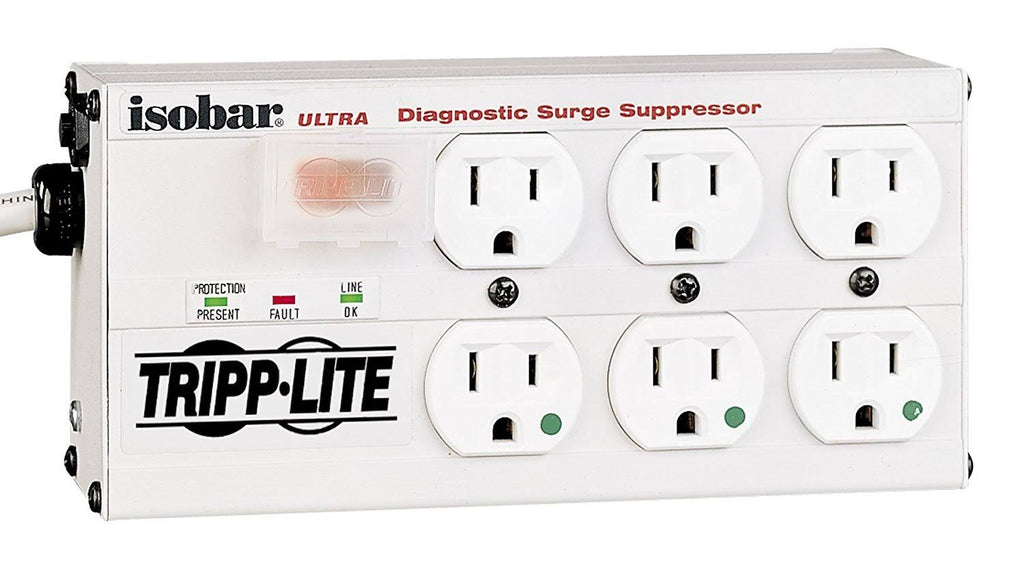 Metal 4 Outlet Surge Protector Power Strip G3531