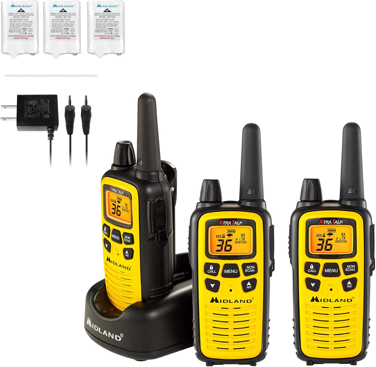 36 Channel FRS Two-Way Radio Walkie Talkie Pair Pack Black G497672